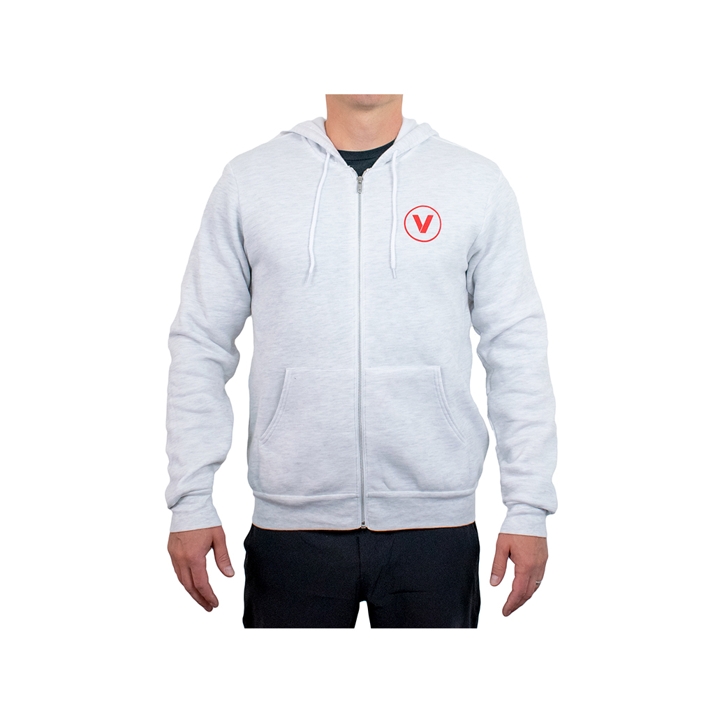 Unisex Logo Zip Hoodie Ash - VASA Uniforms